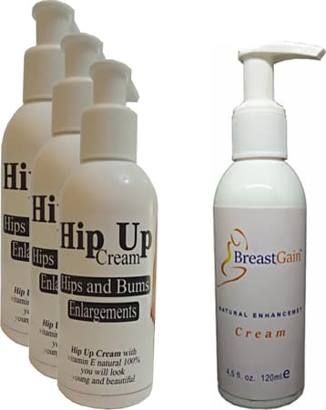 Hintohu Hipup Hip Enlargement Cream Kalça , Vücut Kremi 120 ml 3 Adet+Breastgain Toparrlayıcı GöğüsBakım Kremi