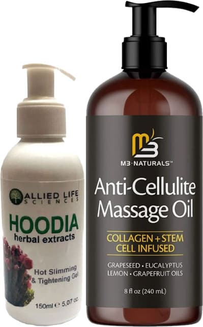 Hoodia Gel 150 ml Fatburner Jel + Anti-Cellulite Massage Oil 240 ml Masaj Yağı
