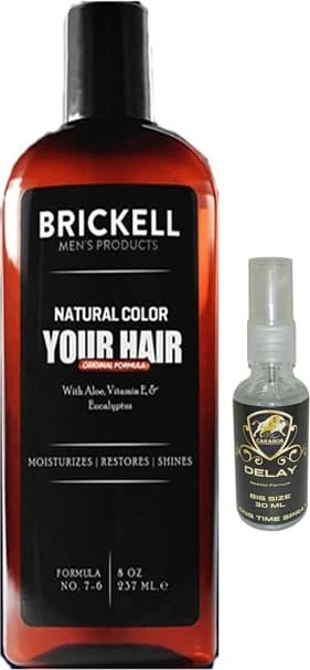 Brickell Erkeklere 237 ml Saçsakal Beyazlıkgiderici Şampuan + Caraboa 30ML Geciktiricisprey