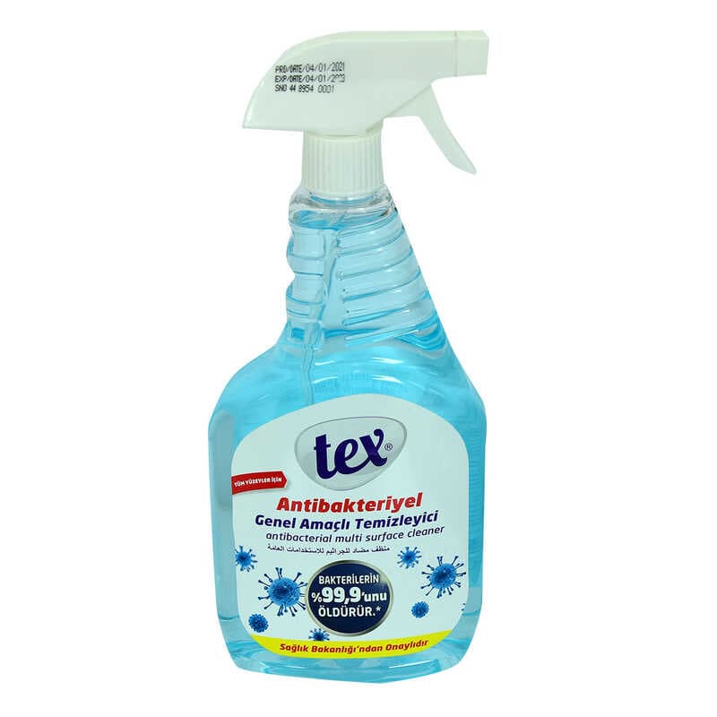 Antibakteriyel Genel Amaçlı Temizleyici Tüm Yüzeyler İçin Spreyli Mavi 750 ML