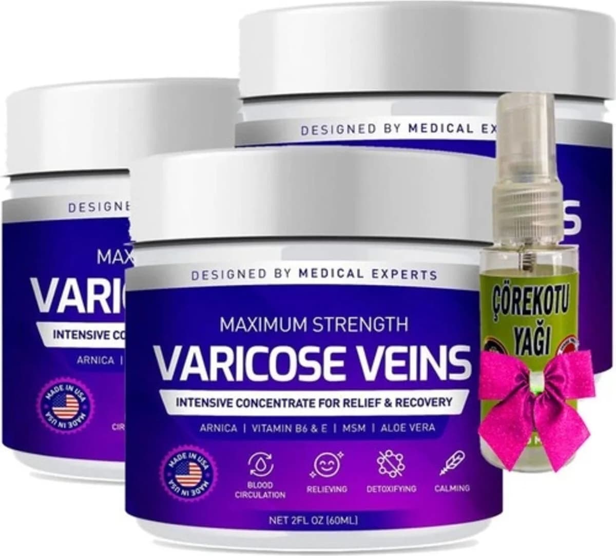 Varcse Vnis Purple Bakım Kremi 100 ml x 3 Adet + Çörek Otu Yağı 30 ml