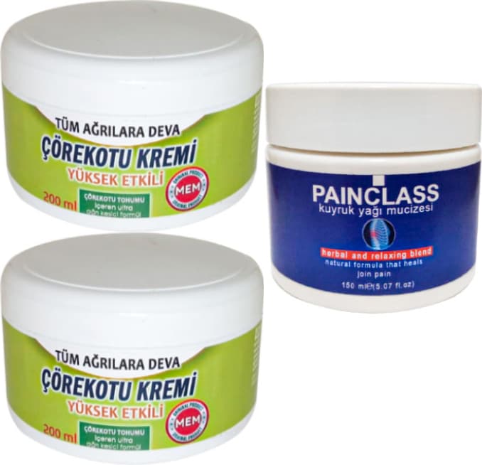 Çörekotu Çörek Otu Kremi Green Box 2 Adet 200 ml + Painclass Kuyruk Yağı Kremi 150 ml / Seti