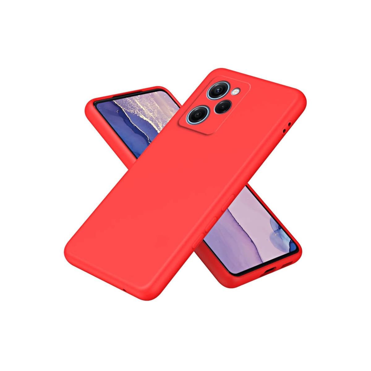 X5 Pro 5G Nano içi Kadife Silikon - Kırmızı