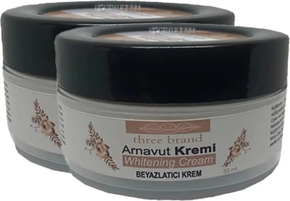Süper Three Brand Arnavutkremi 2 Adet Whitens Cream Tümbölge Kremi 50 ml