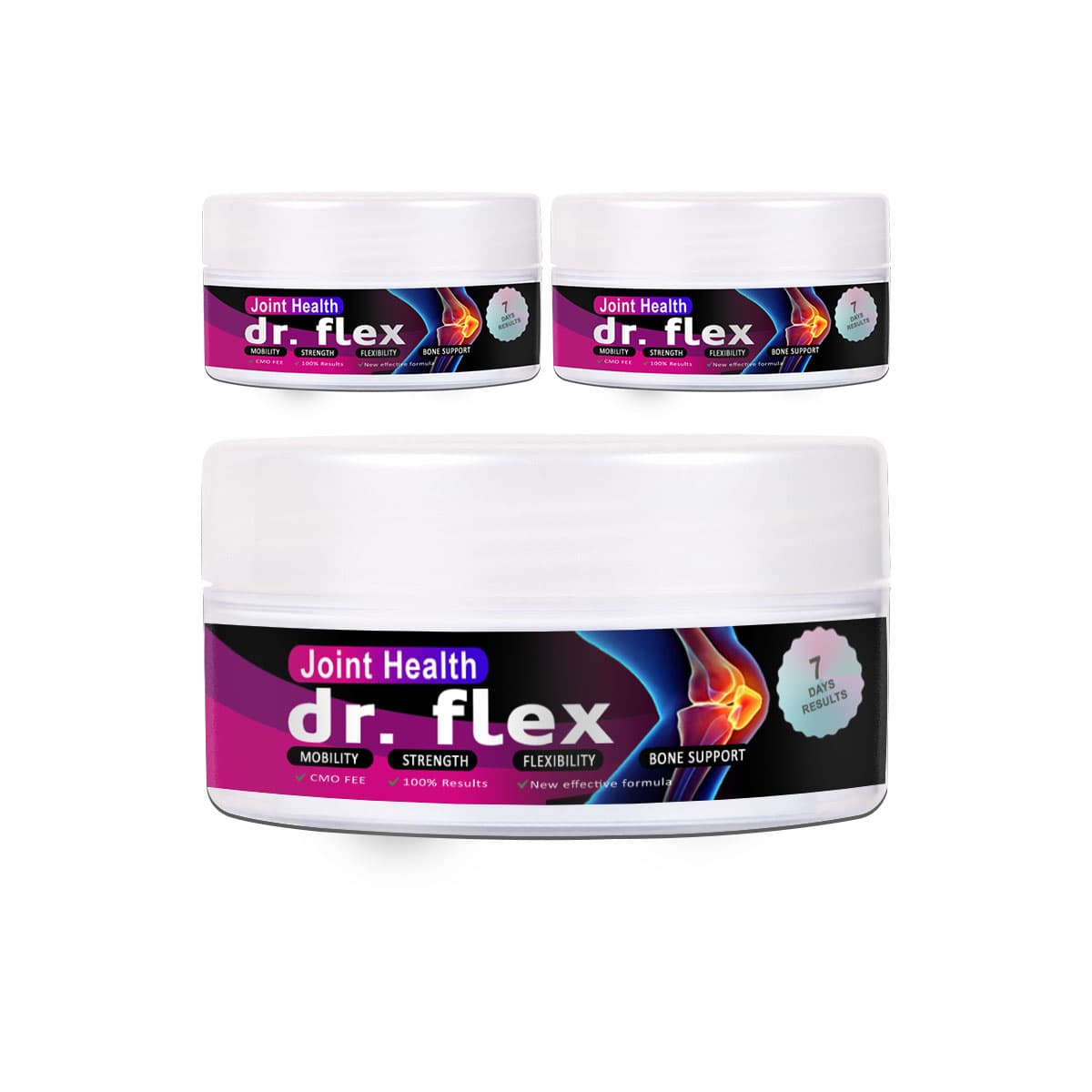 Dr.Flex Kavanoz Vücut Masaj Kremi 3 Adet Omega3lü Kolajenli Bamya Tohumu Ardıç ve Kuyruk Yağlı