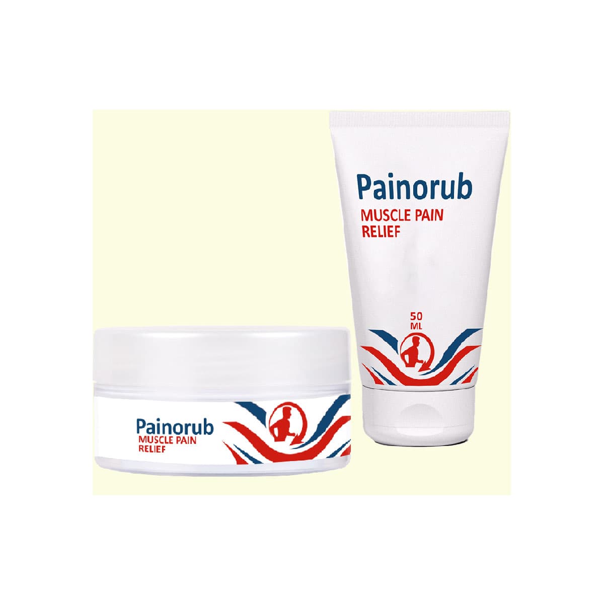 Painorub Krem 1erli Kril yağı Afrika zencefil özü ReliefCream Rahatlamaya 50 ml Tüp&Kavanoz Set