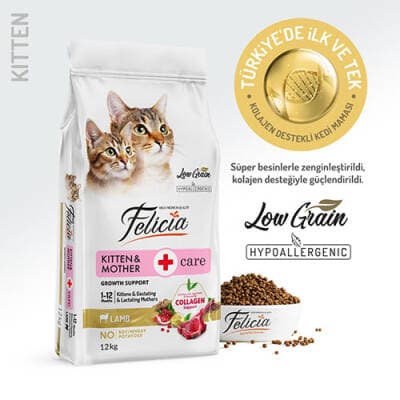 Hypoallergenic Kuzulu Düşük Tahıllı Yavru Kedi Maması 12 Kg