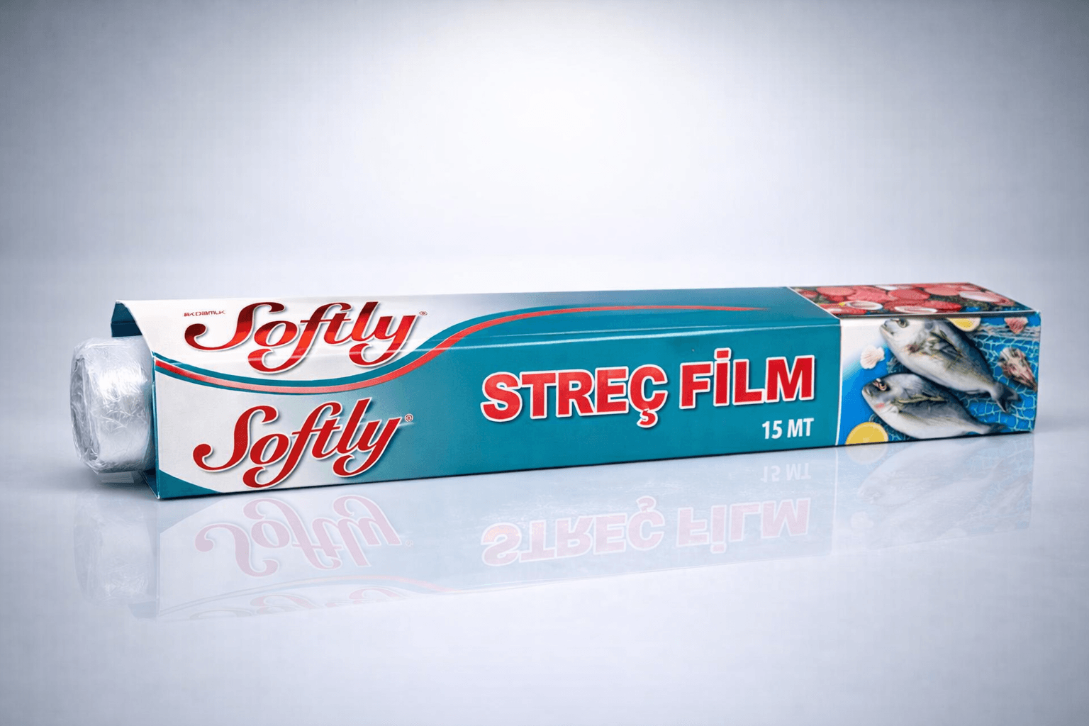 Softly Streç Film 15 Metre Gıda Streç Film Mutfak Streç Folyo Şeffaf Saklama Filmi 1 Adet