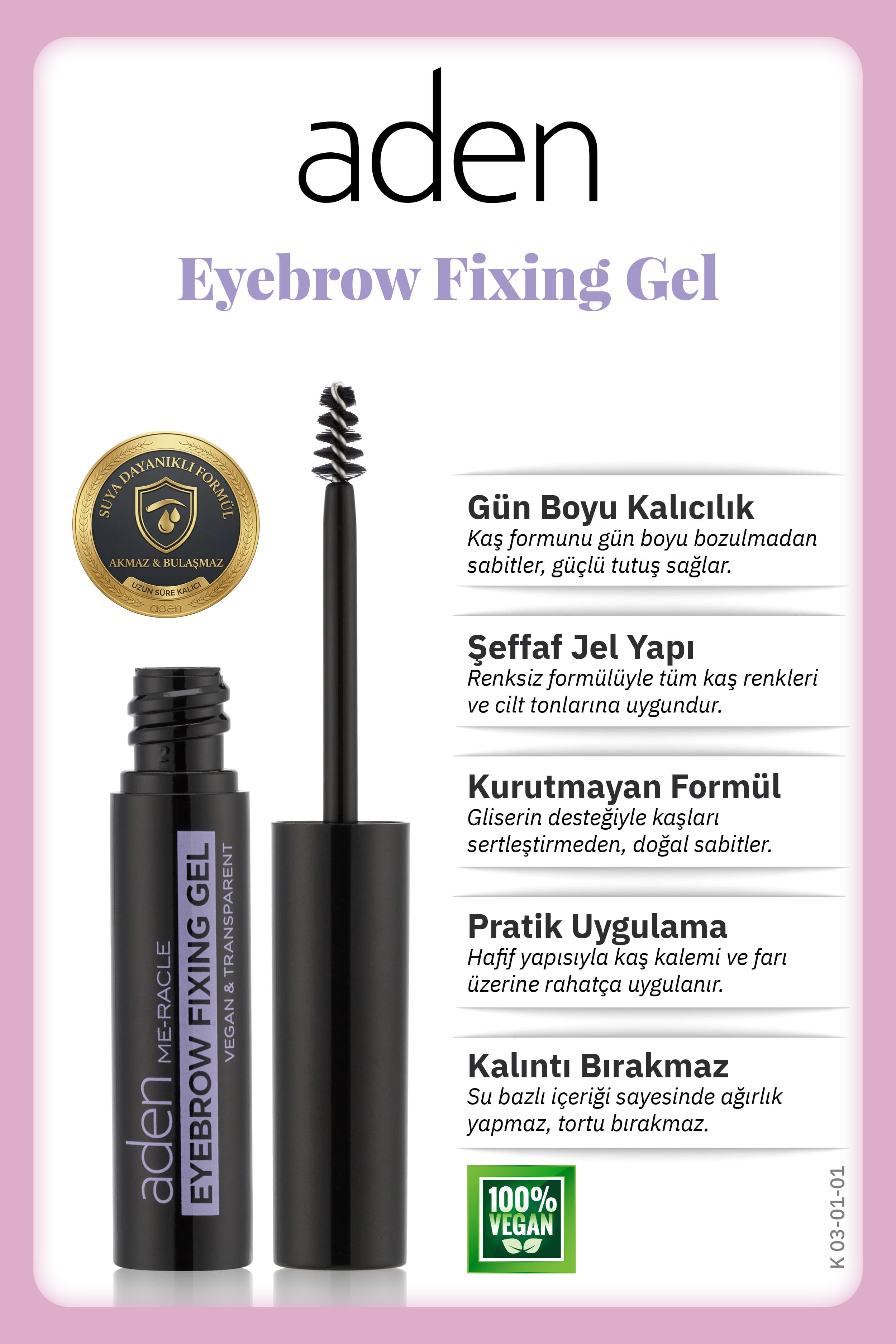 Aden Eyebrow Fixing Gel - Kaş Sabitleme Jeli