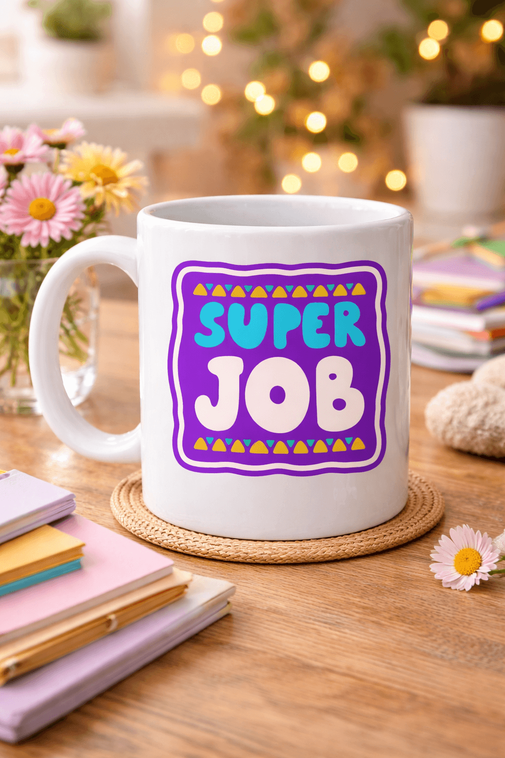 Super Job "HARİKA İŞ ÇIKARDIN" Yazılı Porselen Kupa MODEL 148 – Motivasyon Kupası – Başarı Tebrik Hediyesi – Ofis & Ev İçin Moral Veren Kahve Kupası