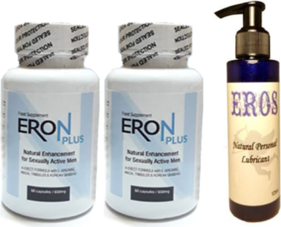 Eros Lubricant 125ml Jel + 2 Adet Eron Plus 60lı Erkeklere Özel