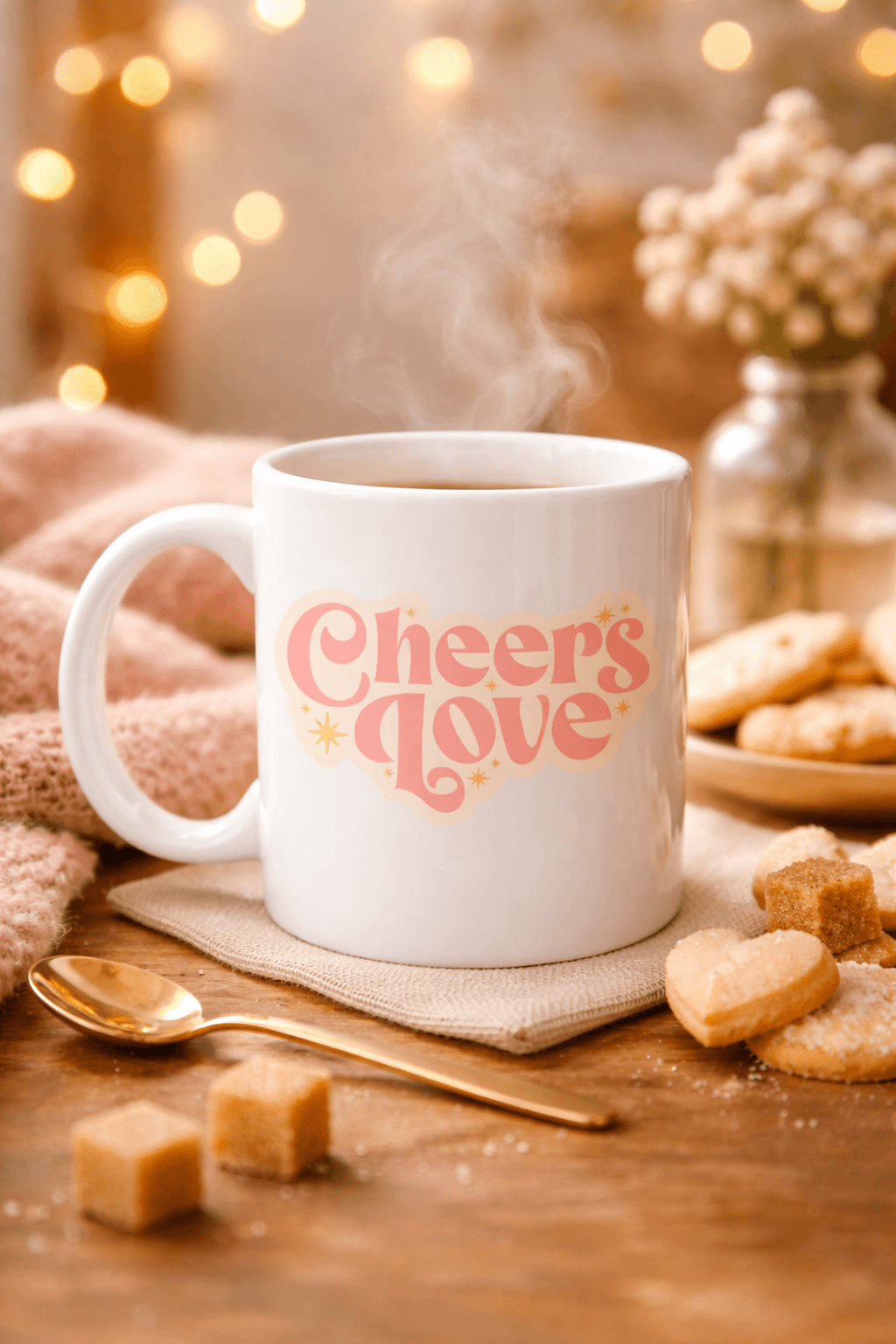 Cheers Love Kupa – Model 31 - Sevimli Tasarım, Sıcacık Kahve Keyfi - Özel Tasarım Porselen Kupa
