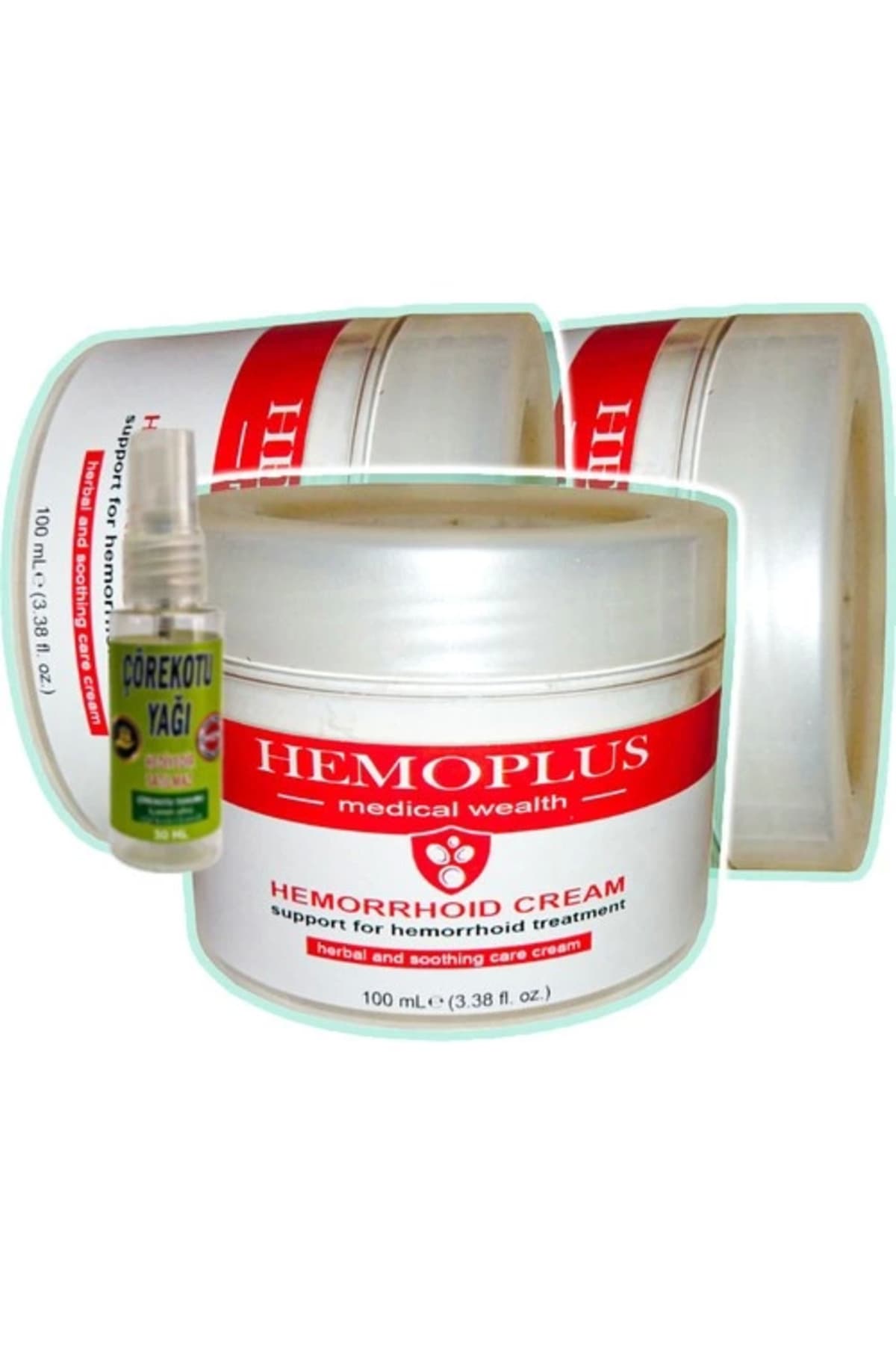 Hemoplus Krem 100 ml x 3 adet + Çörek Otu Yağı 30 ml