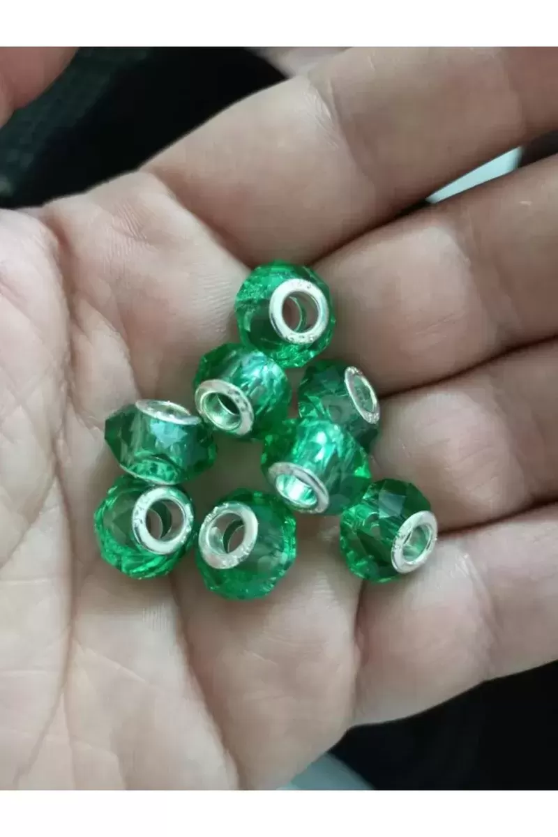 Bileklik ve Kolye için 925 Ayar Damgalı Gümüş Kaplama Yuvarlak Charm