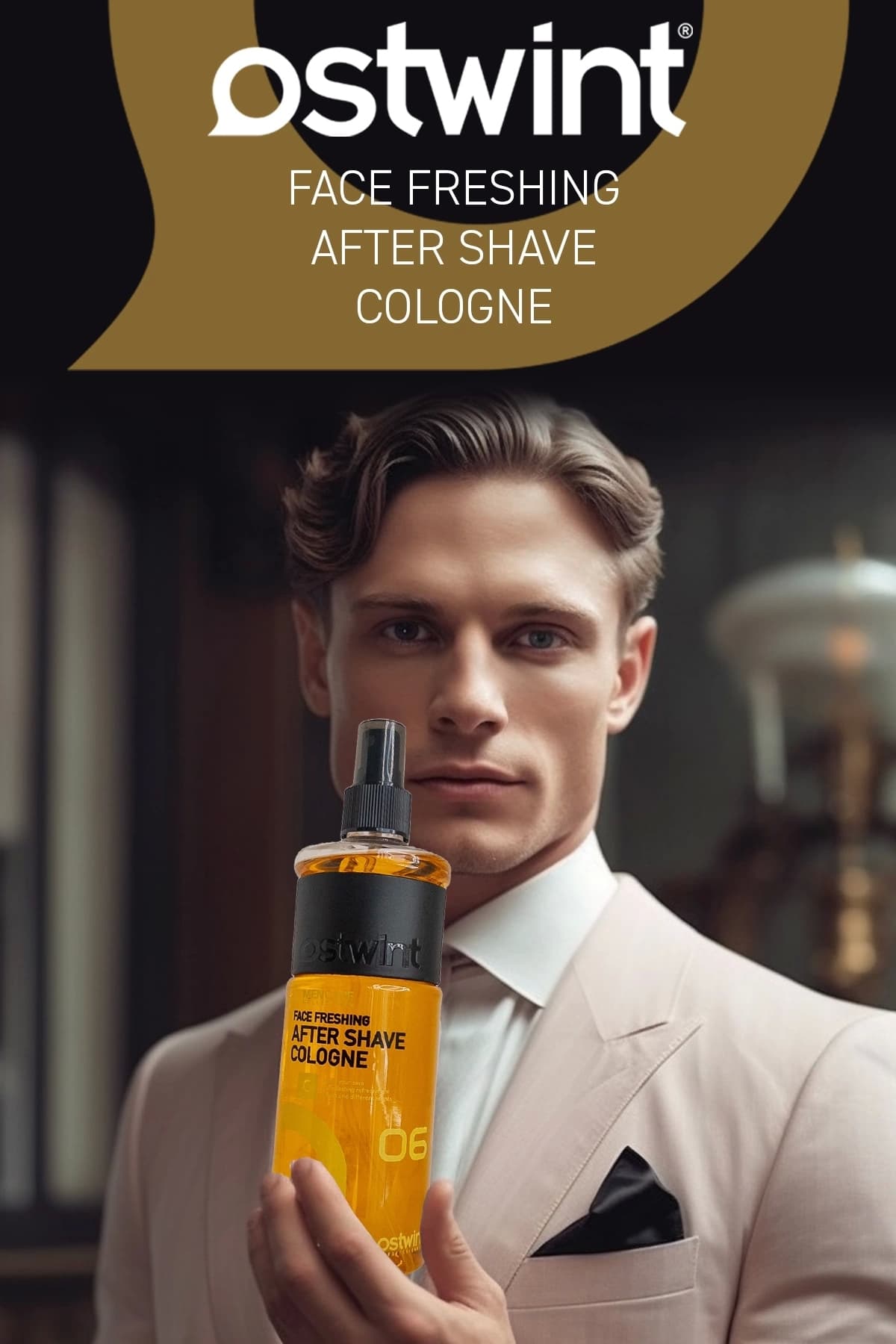 400 Ml Aftershave Cream Cologne Red