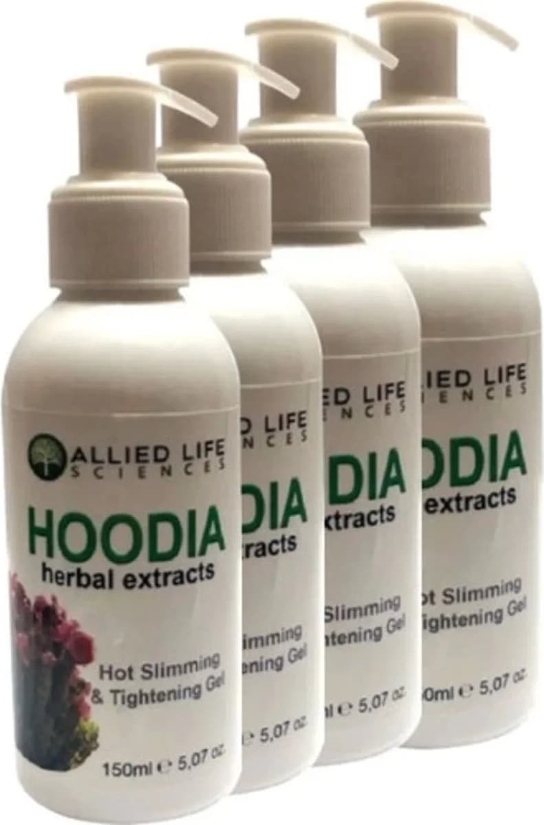 Süper Allied Life Sciences Hoodia Herbal Extracts Hot Slmmng & Tightnng Gel 150 ml x 4 Adet