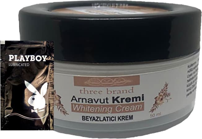 Three Brand Arnavut Kremi Whitening Cream Bölgesel Aklık Kremi 50 ml + 1 Hediye Jel