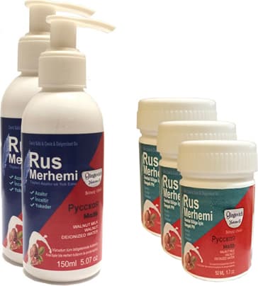 Hintohu Tüy Dökücü Azaltıcı Rus Merhemi 150 ml 2 Adet + Genital Bölge Merhemi 50 ml 3 Adet
