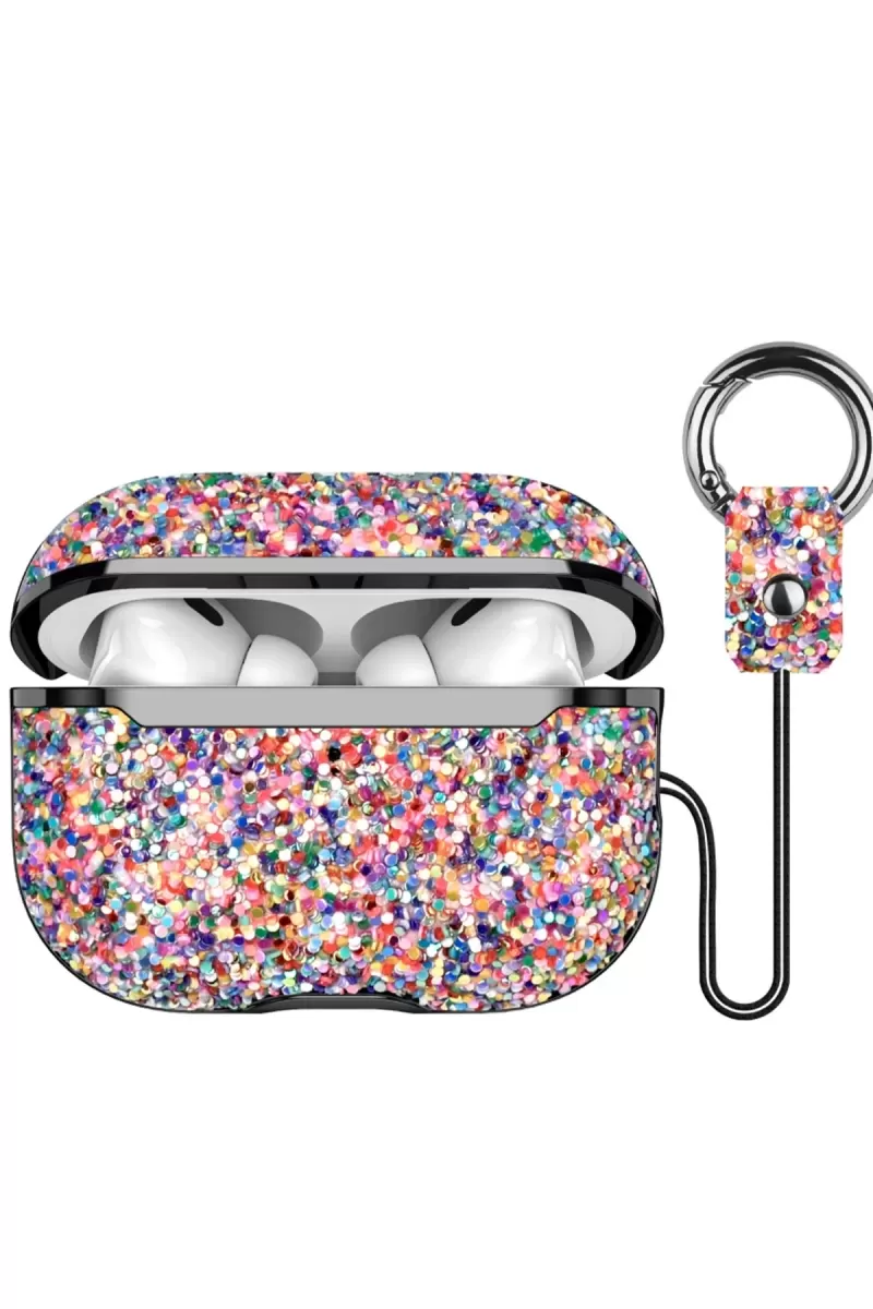 Airpods 2 (2.nesil) Bright Simli Airpods Kapak - Gold