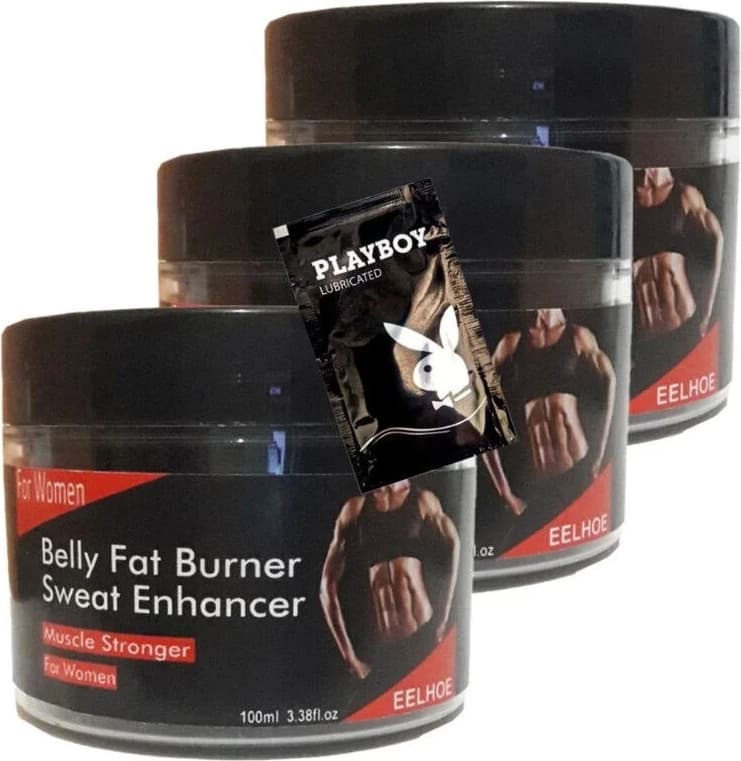 Süper Belly Fatburner Sweat Enhancer Kadınlar Için Krem 3X100 ml + 1 Adet Jel ile