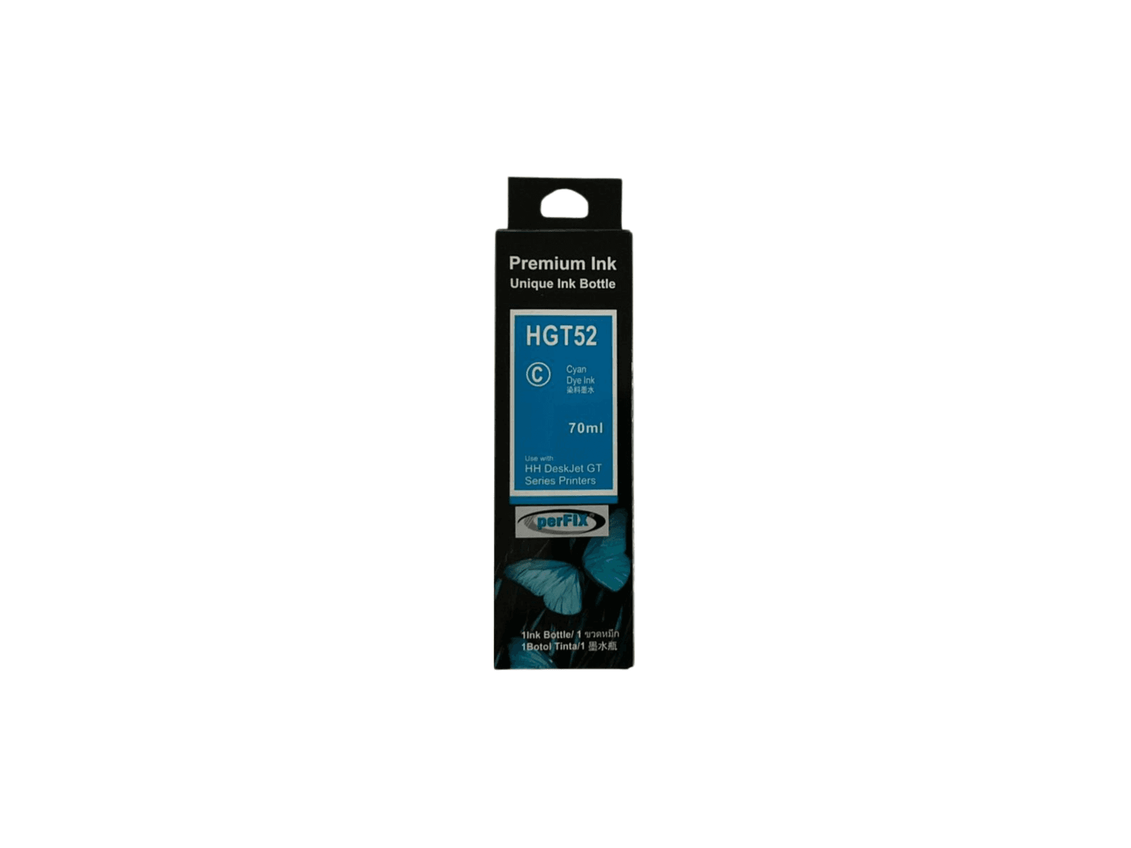 perFIX Hp GT52C Mavi Moh54A Şişeli Mürekkep  70ml
