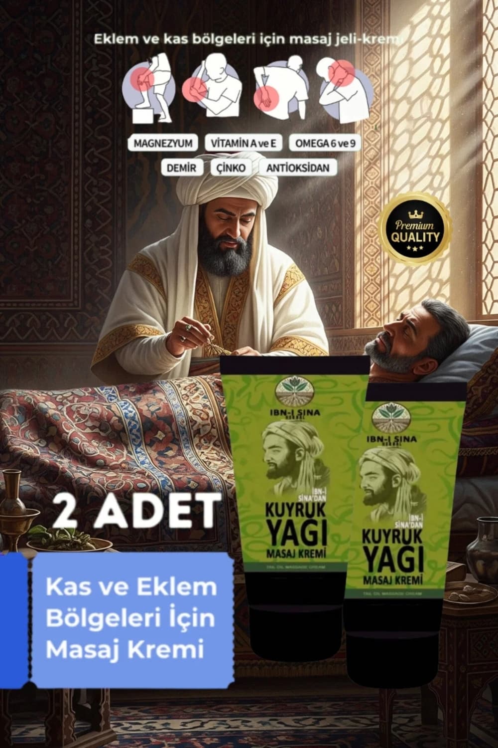 Ibni Sina Kuyruk Yağı Muzicesi Masaj Kremi 2li Set