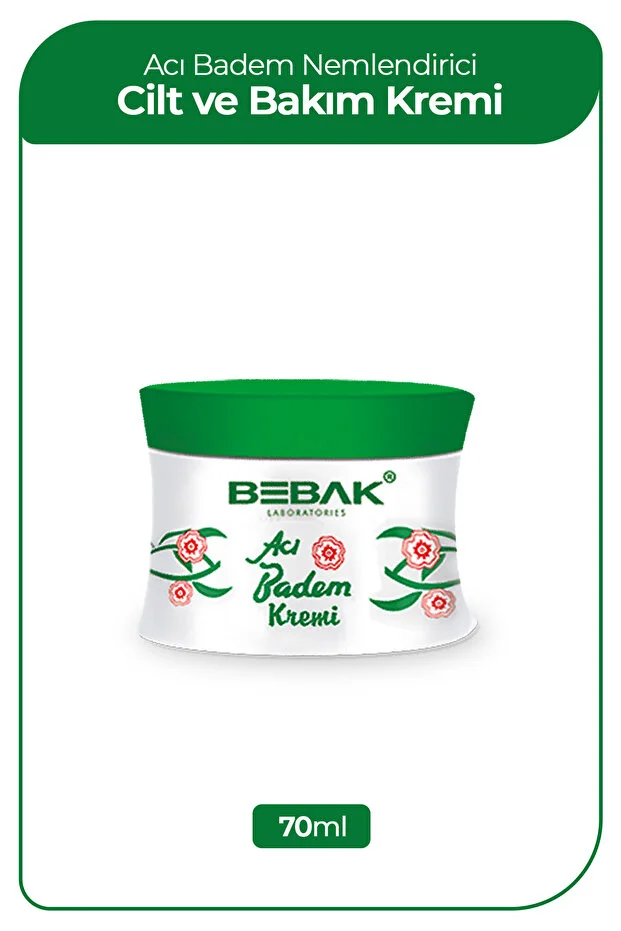 Acı Badem Kremi Kavanoz 70 ml