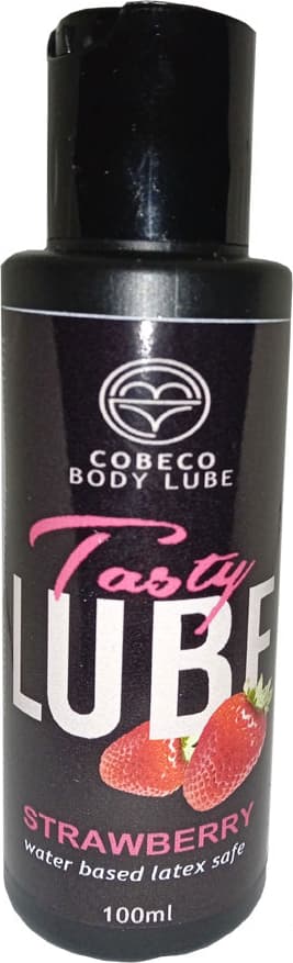 Cobeco Body Lube With Strawberry Water Based - Tasty Lube Latex Safe 100 ml Txnr - Latex - Kondom Uyumlu Su Bazlı Anàl Kàydırıcı Vajìnal Kàyganlàştırıcı Çikoolata Aromalı Lubrikant Jel