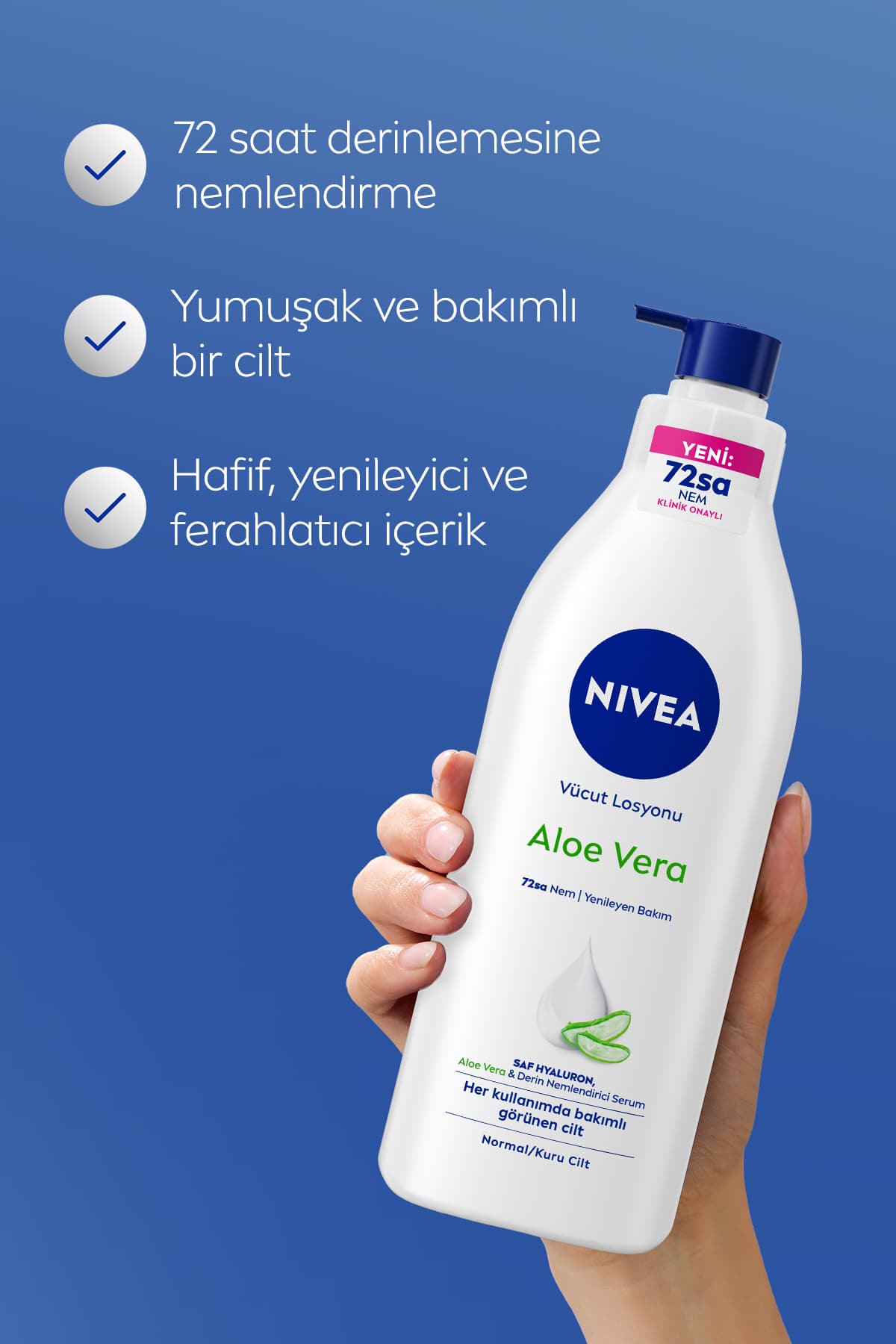 Vücut Bakim Losyonu & Aloe Vera Nemlendirici 5 Etkili & Kuru Ciltler İçin 400ML