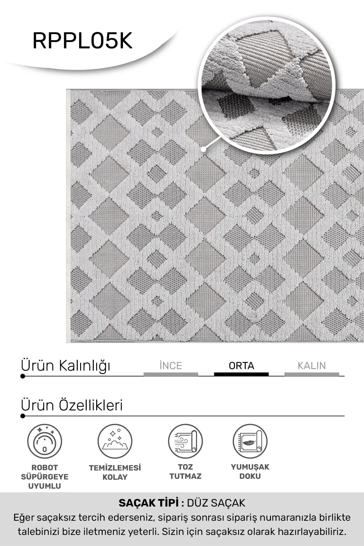 YoudayHomeCollection MASAL Model Oturma Odası Halısı