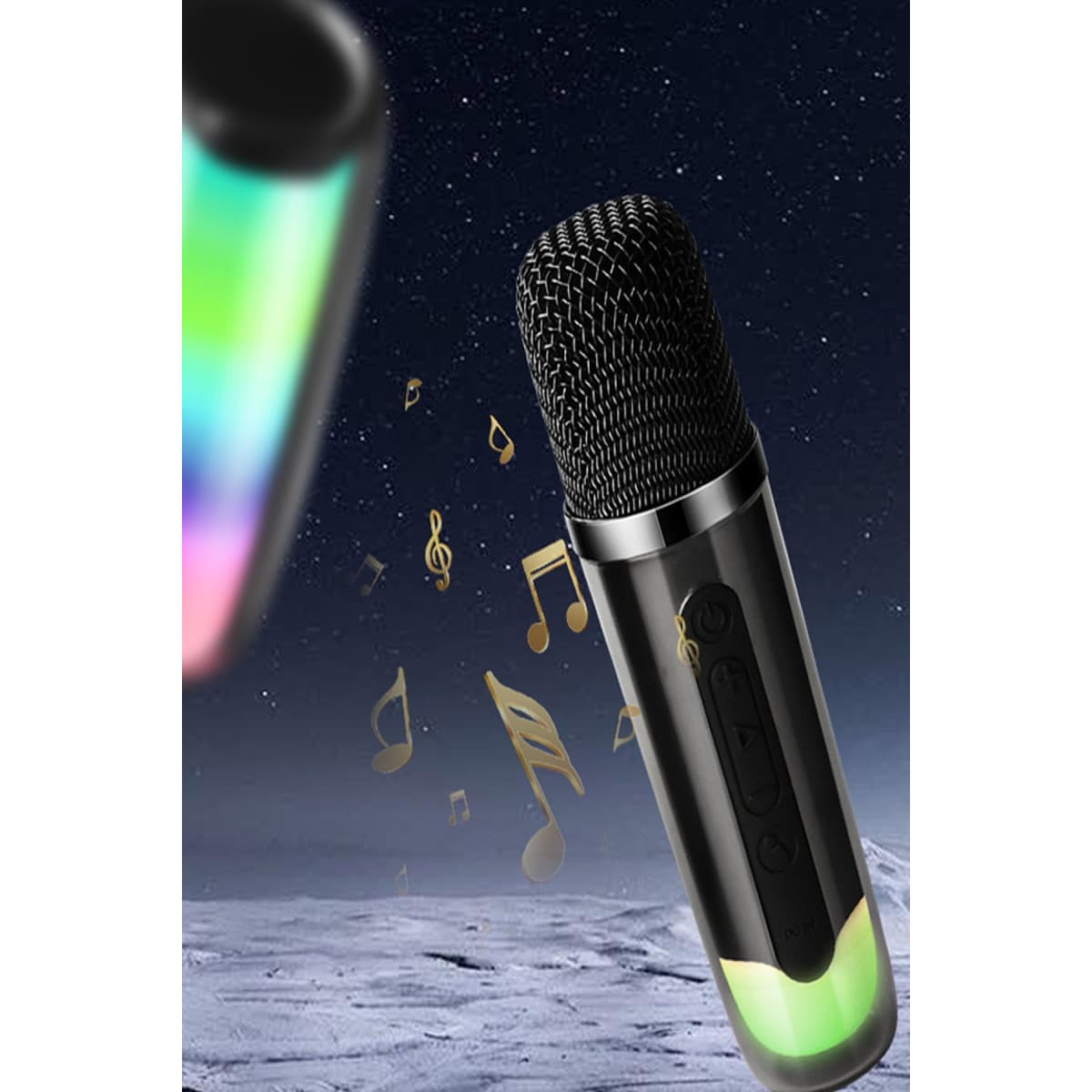 Pluse 7 Mikrofonlu RGB Kablosuz Hoparlör - Beyaz
