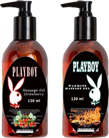 Playboy Massage Oil Strawberry Fragrances And Warming 120 ml Çilek Kokulu ve Isıtıcılı Vücut Masaj Y