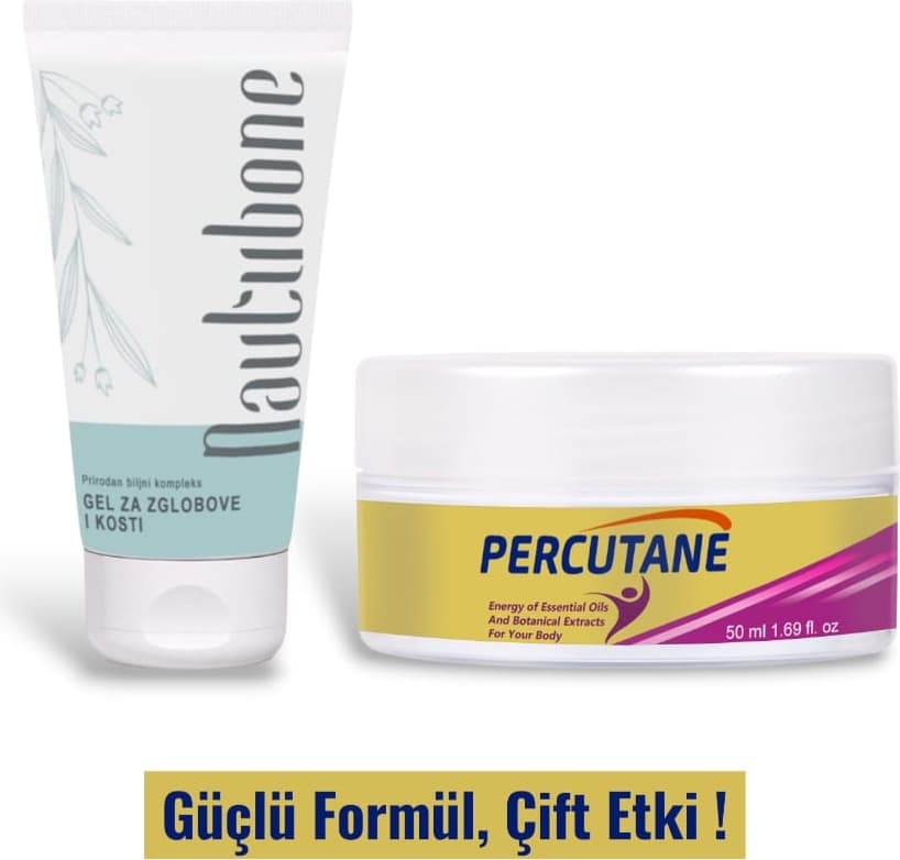 Nautubone Bitkisel Formüllü Ağrı Masaj Kremi 50 ml + Percutane Kas ve Eklem Rahatlatıcı 50 ml Krem