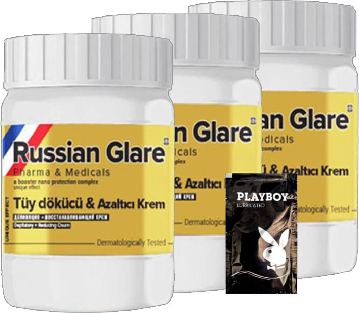 Glegnd Rusian Glare Tüylere Krem Nano 3 Adet x 50 ml Rus Merhemi - Hediye Jel
