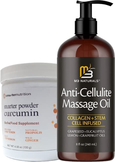 Selülitlerinize Karşı Masaj Yağı Anti-Cellulite Massage Oil 240 ml + Smarter Curcumin Yağlarınızı Yakmaya Inceltmeye 130 gr