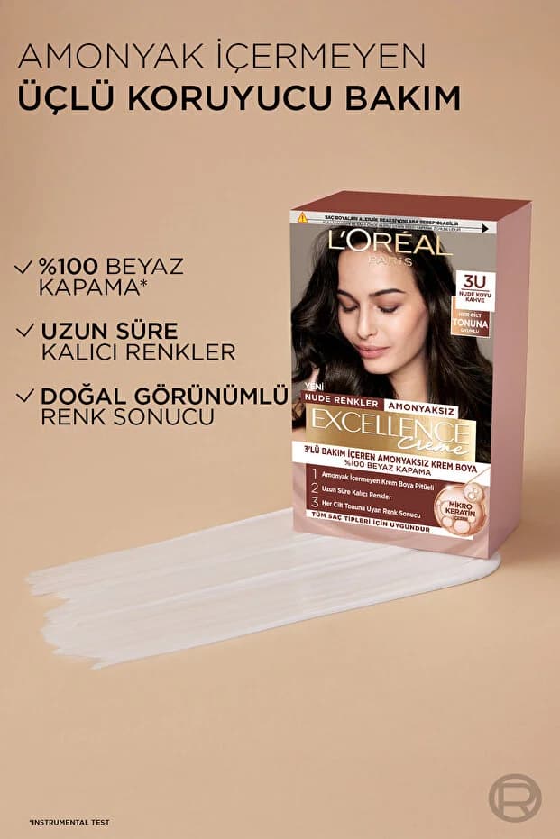 Paris Saç Boyasi & Excellence Nude Renkler 3U Koyu Kahve
