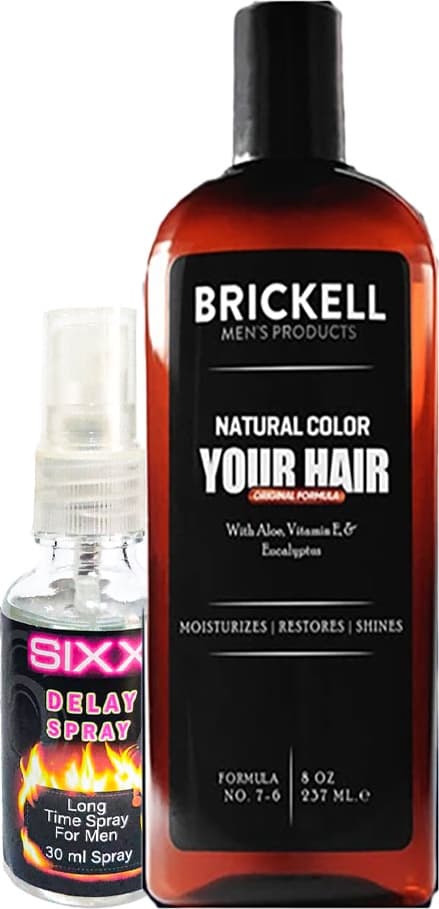 Brickell Saçsakal 237ML Erkek Beyazıık Şampuanı + Sıxx Erkeklere Özel Delaysprey 30 ml