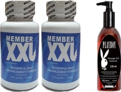 Member Mucizevi Member Xxl Erkeklere Özel 60LI 2 Adet + Mucizevi 120 ml Masaj Yağı