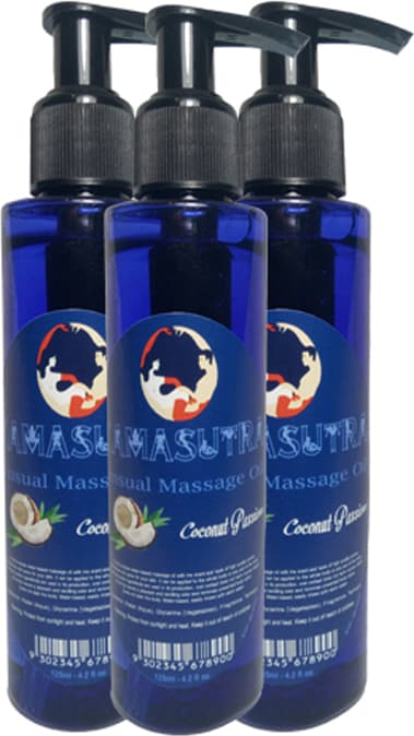 Kamasutra Hindistan Cevizi Aromalı Vücut Masaj Yağı Coconut Flavored Massage Oil 125 ml 3 Adet