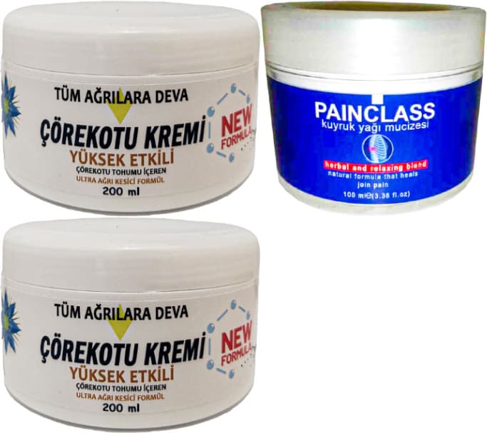 Çörekotu Çörek Otu Kremi White Box 2 Adet 200 ml + Painclass Kuyruk Yağı Kremi 100 ml / Krem Seti
