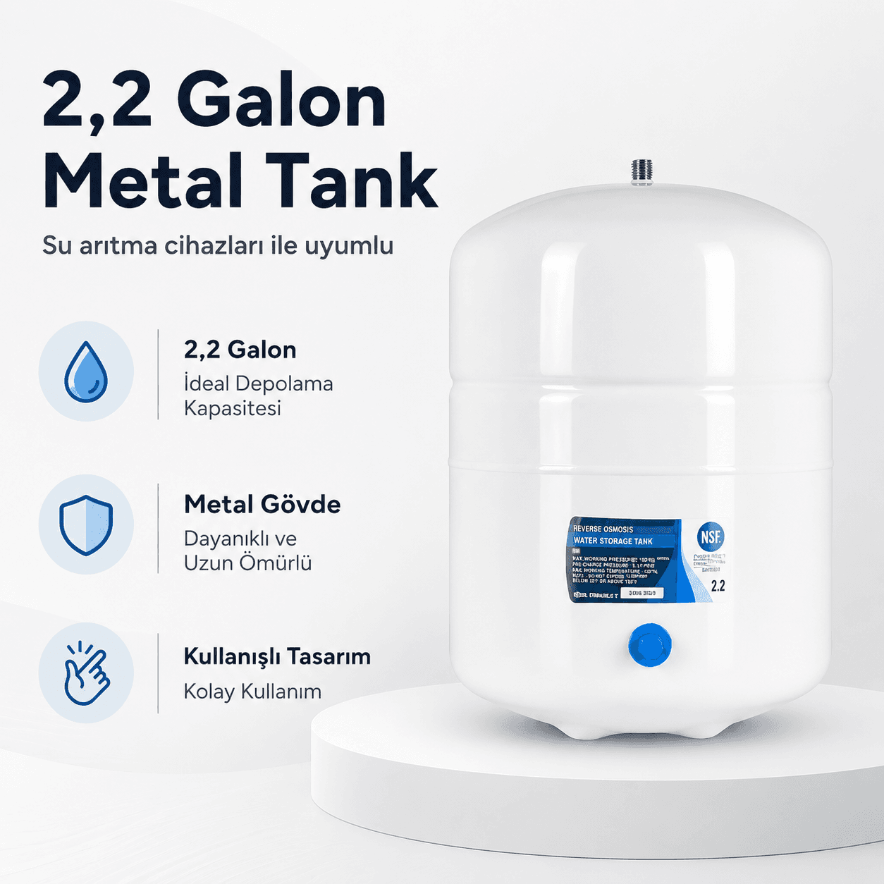 2,2 Galon Metal Su Arıtma Tankı 308693001