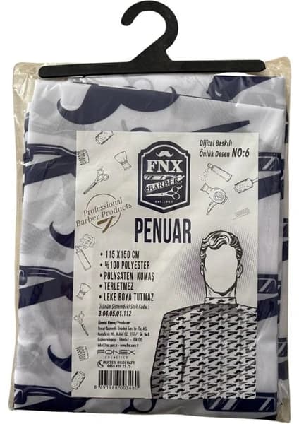 FNX Berber Önlük Kesim Penuarı 115x150 Cm Dijital Baskı Nu:6