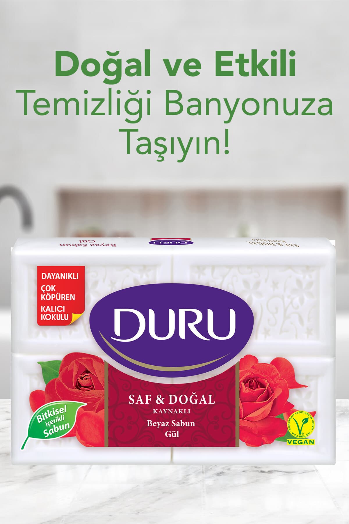 Kalip Sabun 600GR Saf Ve Doğal Gül