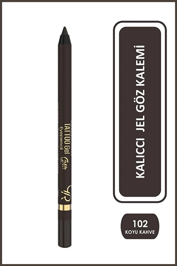 Tattoo Gel Eyepencil No: 102 Dark Brown - 24 Saat Kalıcı Suya Dayanıklı Jel Göz Kalemi