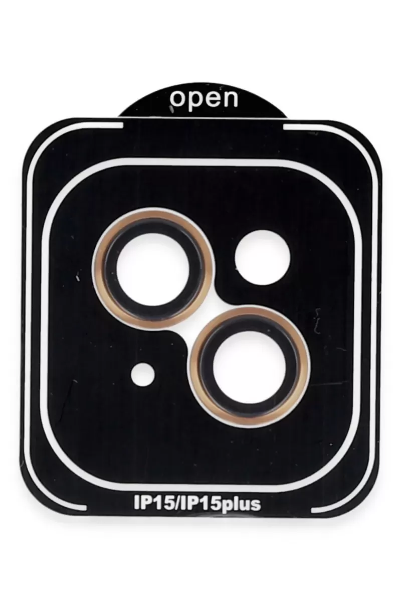iPhone 15 PVD Metal Kamera Lens - Turuncu
