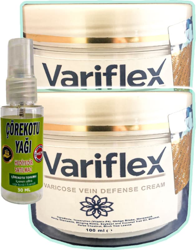 Variflex Leg : 2 Adet Varislerinize Bakım Kremi 100 ml + Çörek Otu Yağı Teskin Yağı 30 ml