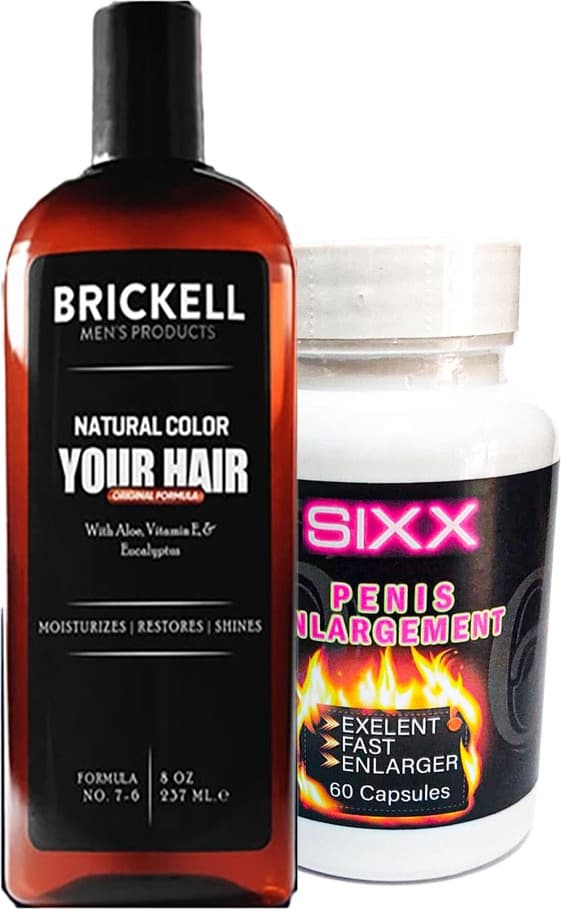 Brickell 237 ml Şampuan Saçsakal Anti.white + Sıxx Erkeklere Özeı XXXL60 Lı