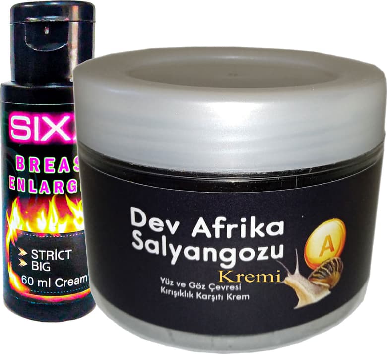 Bonie Giant _ksıxx:25 Afrikasalyangozu Dev Salyangoz Yaşlanma Kàrşıtı 100ML + ile Sıxx Bayan Memmes Şekiııendırici Krém 60 ml