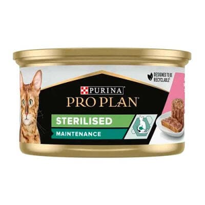 Sterilised Somonlu Kısırlaştırılmış Kedi Konservesi 85 Gr