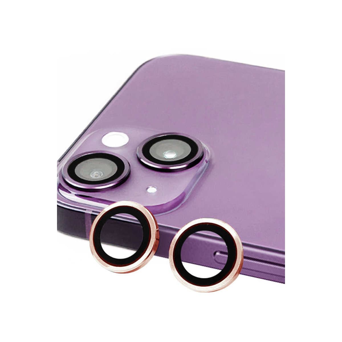iPhone 13 Raze Metal Kamera Lens - Pembe
